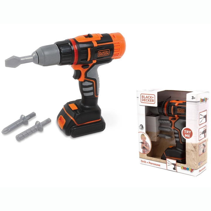 Smoby Black+Decker Elektronisk Skruvdragare i gruppen LEKSAKER, BARN- & BABYPRODUKTER / Leksaker / Lilla hemmet & Rollek hos TP E-commerce Nordic AB (C81543)