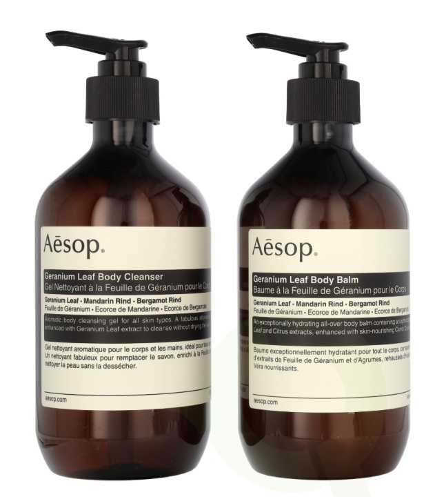 AESOP Geranium Leaf Duet 1000 ml 2x500ml i gruppen SKÖNHET & HÄLSA / Hudvård / Kroppsvård / Bad & Duschcreme hos TP E-commerce Nordic AB (C81620)