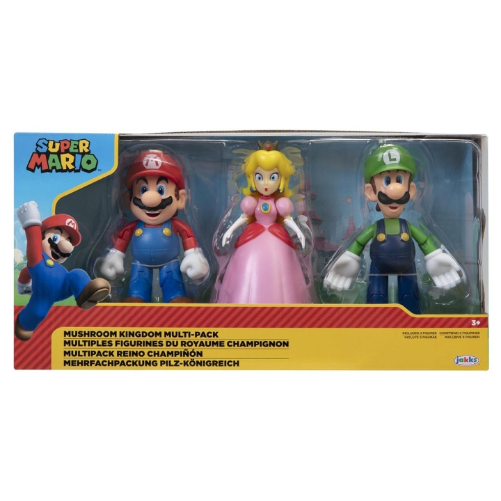 JAKKS Pacific Super Mario 4 tums figuruppsättning Mushroom Kingdom i gruppen LEKSAKER, BARN- & BABYPRODUKTER / Leksaker / Figurer, Miniatyrer & tillbehör hos TP E-commerce Nordic AB (C81833)