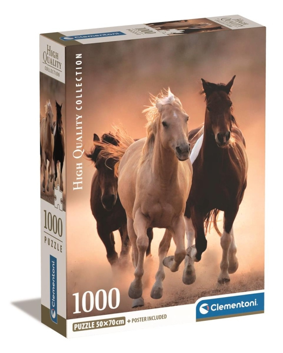 Clementoni 1000 st CB High Quality Collection Springande hästar i gruppen SPORT, FRITID & HOBBY / Hobby / Pussel hos TP E-commerce Nordic AB (C81953)