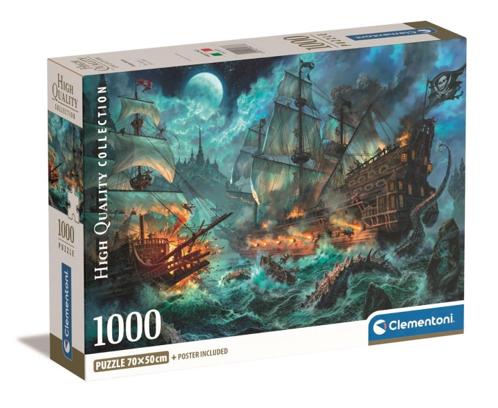 Clementoni 1000 st CB High Quality Collection Pirates Battle i gruppen LEKSAKER, BARN- & BABYPRODUKTER / Leksaker / Barnpussel hos TP E-commerce Nordic AB (C81961)