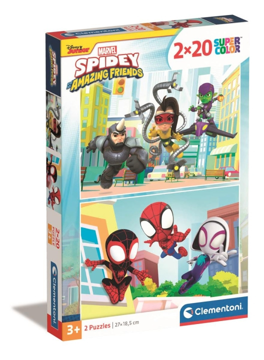 Clementoni 2x20 st Pussel Spidey och hans fantastiska vänner i gruppen LEKSAKER, BARN- & BABYPRODUKTER / Leksaker / Barnpussel hos TP E-commerce Nordic AB (C82076)