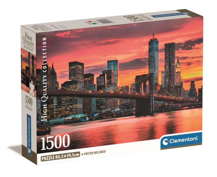 Clementoni 1500 st CB High Quality Collection East River i skymningen i gruppen SPORT, FRITID & HOBBY / Hobby / Pussel hos TP E-commerce Nordic AB (C82132)