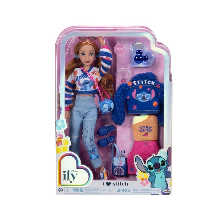 JAKKS Pacific Disney ily 4EVER Modedocka med extra mode inspirerad av Stitch (2024) i gruppen LEKSAKER, BARN- & BABYPRODUKTER / Leksaker / Figurer, Miniatyrer & tillbehör hos TP E-commerce Nordic AB (C82239)