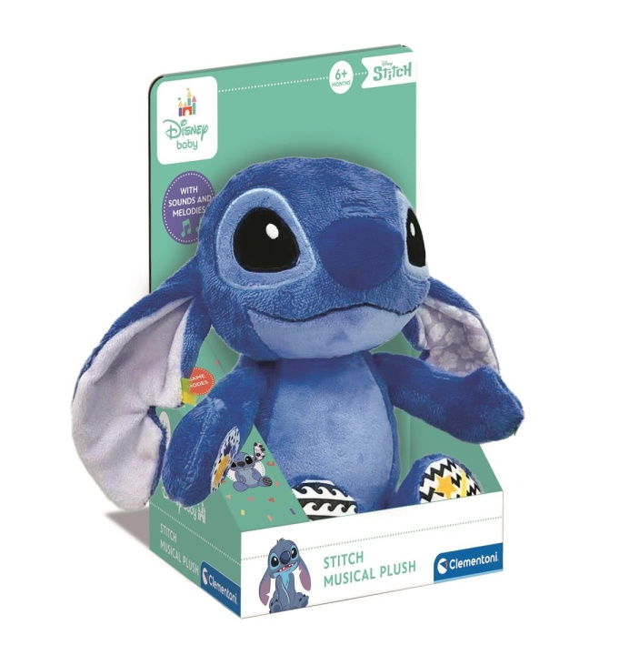 Clementoni Disney Baby Stitch musikalisk plysch i gruppen LEKSAKER, BARN- & BABYPRODUKTER / Babyleksaker / Aktivitetsleksaker hos TP E-commerce Nordic AB (C82276)