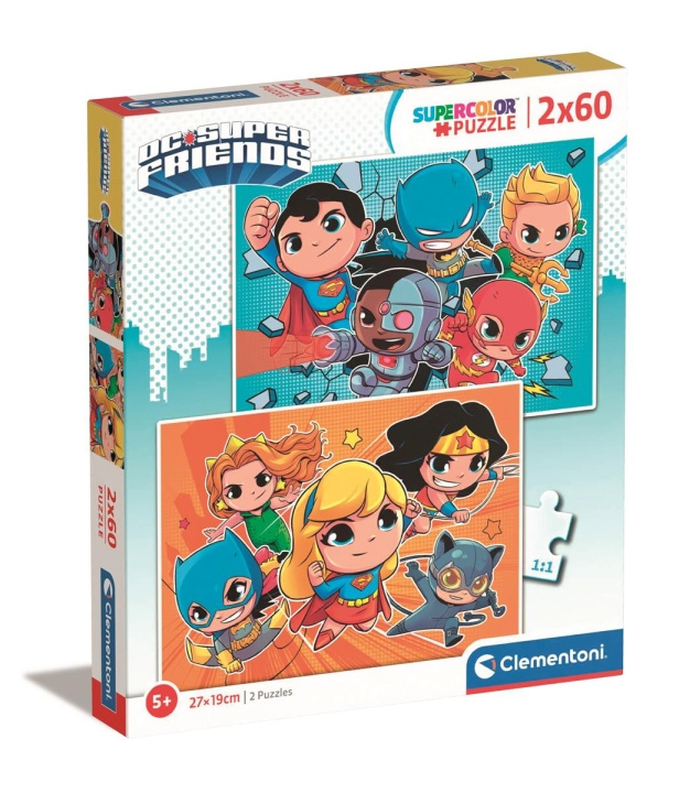 Clementoni 2x60 st Pussel Kids Special Collection DC Commics Superfriends i gruppen LEKSAKER, BARN- & BABYPRODUKTER / Leksaker / Barnpussel hos TP E-commerce Nordic AB (C82305)