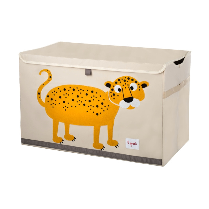 3 Sprouts Leksakskista - Orange Leopard i gruppen LEKSAKER, BARN- & BABYPRODUKTER / Barnrum / Förvaring hos TP E-commerce Nordic AB (C82328)