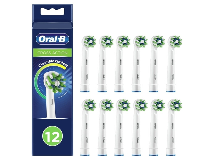 Oral B CrossAction ersättningshuvuden 12 st i gruppen SKÖNHET & HÄLSA / Munvård / Borsthuvuden & Tillbehör hos TP E-commerce Nordic AB (C82438)