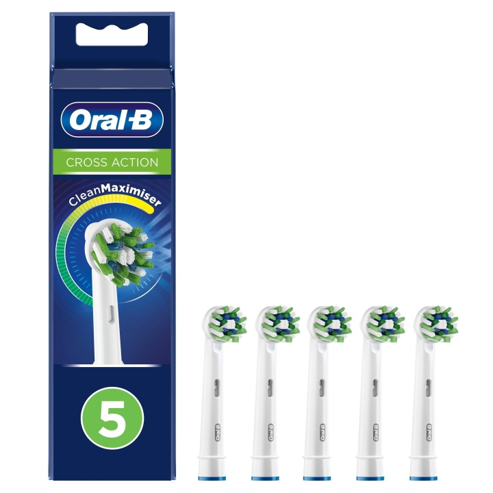 Oral B CrossAction ersättningshuvuden 5 st i gruppen SKÖNHET & HÄLSA / Munvård / Borsthuvuden & Tillbehör hos TP E-commerce Nordic AB (C82441)