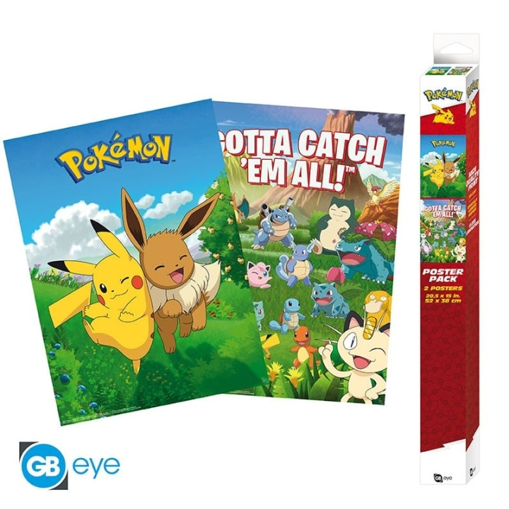 Abysse POKEMON - Set 2 affischer - Miljöer (52x38) i gruppen SPORT, FRITID & HOBBY / Roliga prylar / Övrigt hos TP E-commerce Nordic AB (C82499)