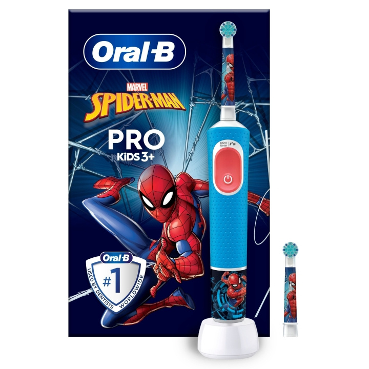 Oral B Vitality Pro Kids Spiderman elektrisk tandborste HBOX i gruppen SKÖNHET & HÄLSA / Munvård / Eltandborstar hos TP E-commerce Nordic AB (C82526)