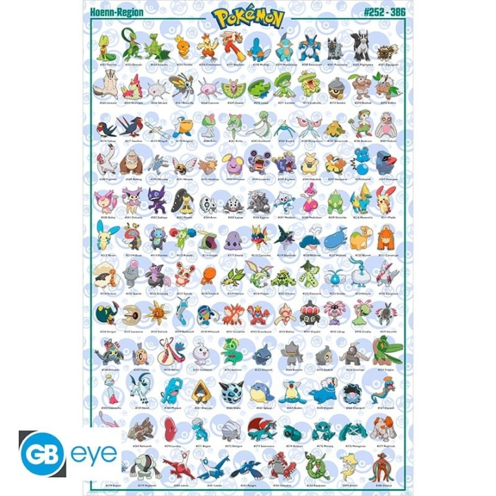 Abysse POKEMON - Poster Maxi 91.5x61 - Hoenn Pokemon i gruppen SPORT, FRITID & HOBBY / Roliga prylar / Övrigt hos TP E-commerce Nordic AB (C82534)