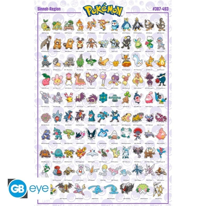 Abysse POKEMON - Poster Maxi 91.5x61 - Sinnoh Pokemon i gruppen SPORT, FRITID & HOBBY / Roliga prylar / Övrigt hos TP E-commerce Nordic AB (C82535)