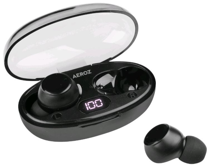 AEROZ TWS-1010 BLACK - True Wireless hörlurar i gruppen HEMELEKTRONIK / Ljud & Bild / Hörlurar & Tillbehör / Hörlurar hos TP E-commerce Nordic AB (C82541)