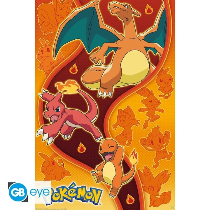 Abysse POKEMON - Poster Maxi 91.5x61 - Eldtyp i gruppen SPORT, FRITID & HOBBY / Roliga prylar / Övrigt hos TP E-commerce Nordic AB (C82620)