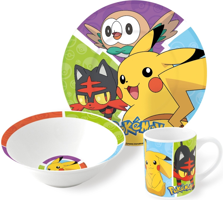 Pokémon Pokémon Stor - Presentförpackning i keramik med 3 delar - (36965) i gruppen LEKSAKER, BARN- & BABYPRODUKTER / Äta & Dricka / Barnserviser hos TP E-commerce Nordic AB (C82777)