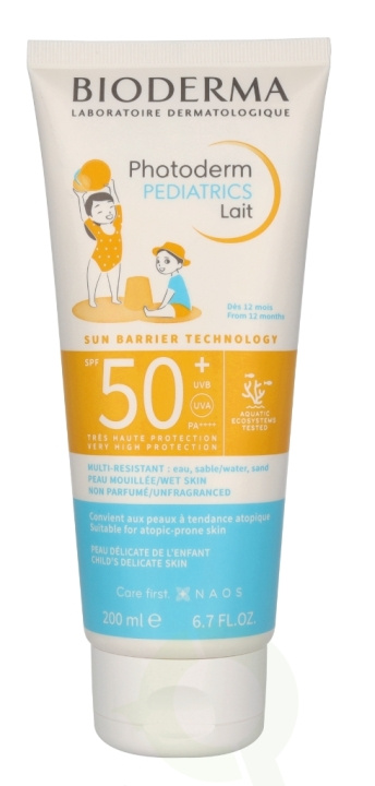 Bioderma Photoderm Pediatrics Lait Spf50 200 ml i gruppen SKÖNHET & HÄLSA / Hudvård / Solskydd & Tanning / Solskydd hos TP E-commerce Nordic AB (C82859)