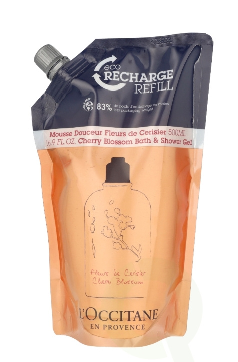 L\'Occitane Cherry Blossom Bath & Shower Gel - Refill 500 ml i gruppen SKÖNHET & HÄLSA / Hudvård / Kroppsvård / Bad & Duschcreme hos TP E-commerce Nordic AB (C82873)