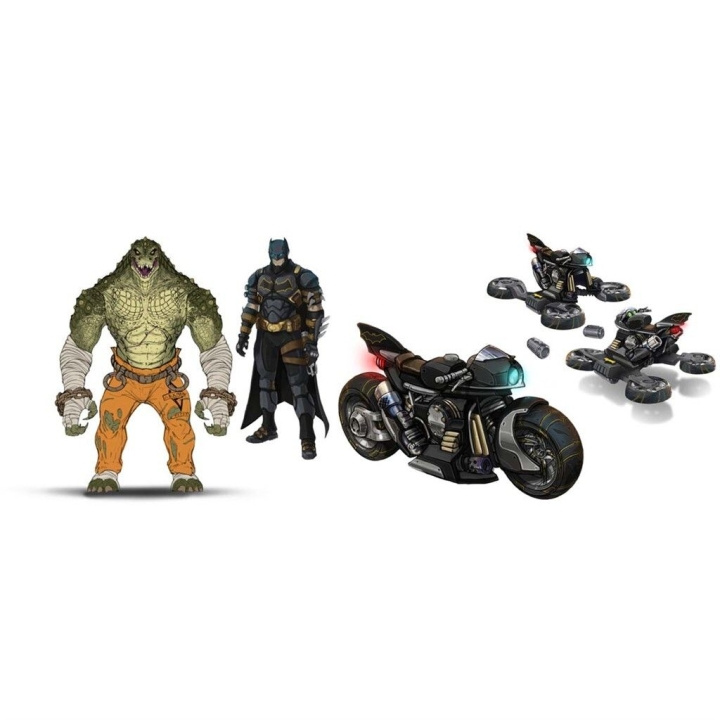 BATMAN Batcycle med 10 cm Killer Croc & BATMAN (6067444) i gruppen LEKSAKER, BARN- & BABYPRODUKTER / Leksaker / Övriga leksaker hos TP E-commerce Nordic AB (C83034)