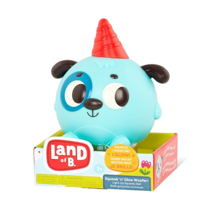 B Toys Land of B, Squeak \'n\' Glow Woofer - (705000) i gruppen LEKSAKER, BARN- & BABYPRODUKTER / Babyleksaker / Aktivitetsleksaker hos TP E-commerce Nordic AB (C83056)