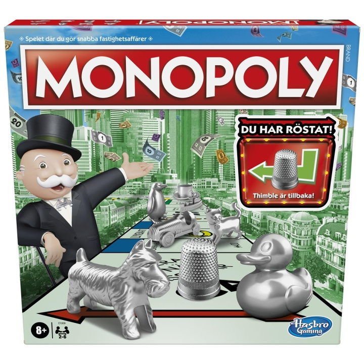 Hasbro Monopol Classic (SE) i gruppen LEKSAKER, BARN- & BABYPRODUKTER / Leksaker / Sällskapsspel / Familjespel hos TP E-commerce Nordic AB (C83276)