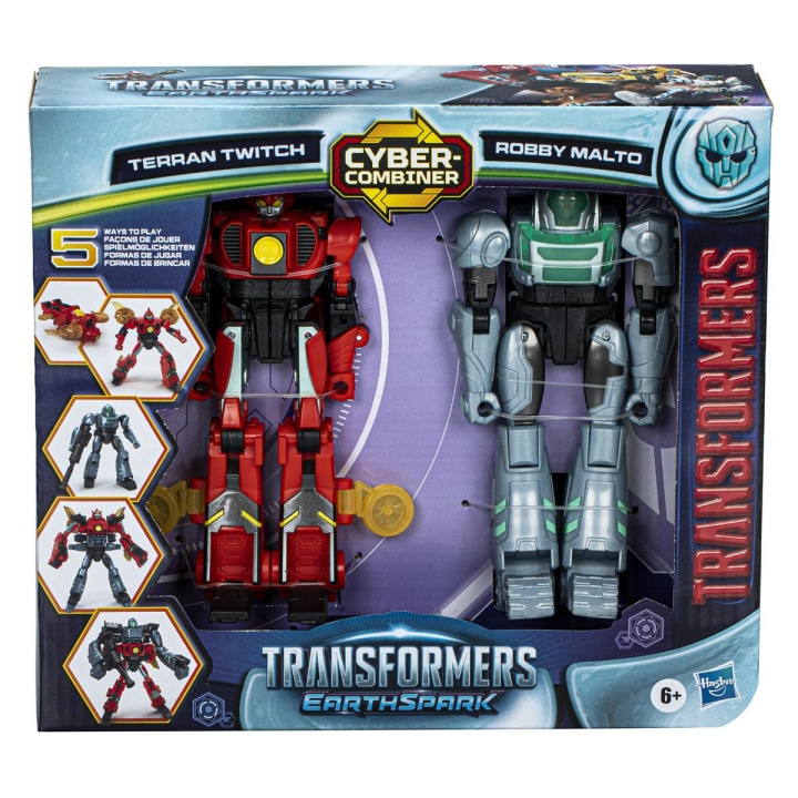 Transformers EarthSpark Cyber Combiner (Terran Twitch & Robby Malto) i gruppen LEKSAKER, BARN- & BABYPRODUKTER / Leksaker / Figurer, Miniatyrer & tillbehör hos TP E-commerce Nordic AB (C83322)