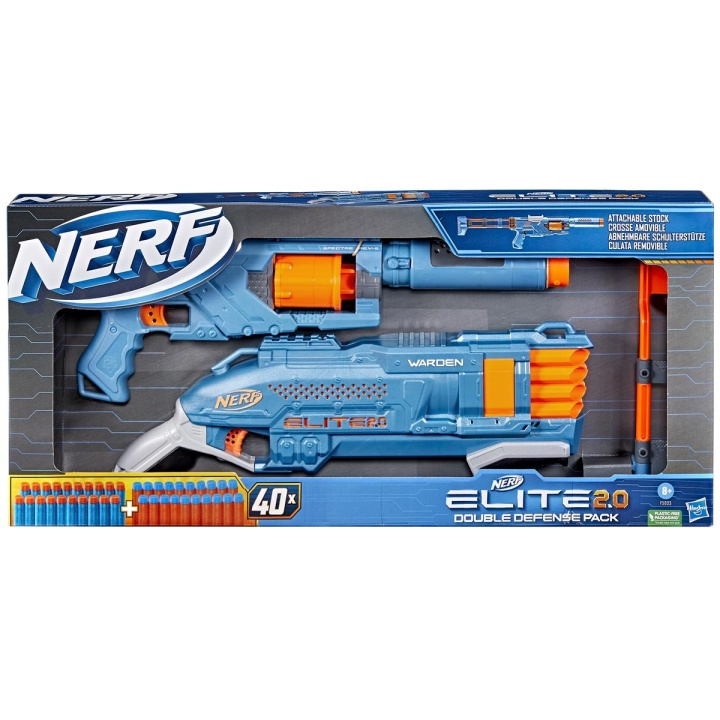 NERF N-Strike Elite 2.0 Dubbelt försvarspaket i gruppen LEKSAKER, BARN- & BABYPRODUKTER / Leksaker / Actionlek hos TP E-commerce Nordic AB (C83444)