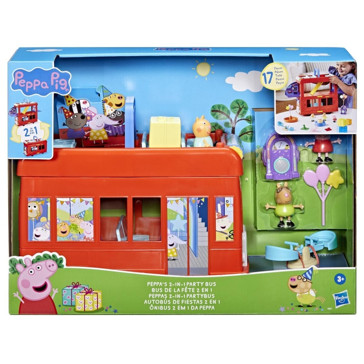 Peppa Pig Peppas 2 i 1 Partybuss i gruppen LEKSAKER, BARN- & BABYPRODUKTER / Leksaker / Lekset hos TP E-commerce Nordic AB (C83481)