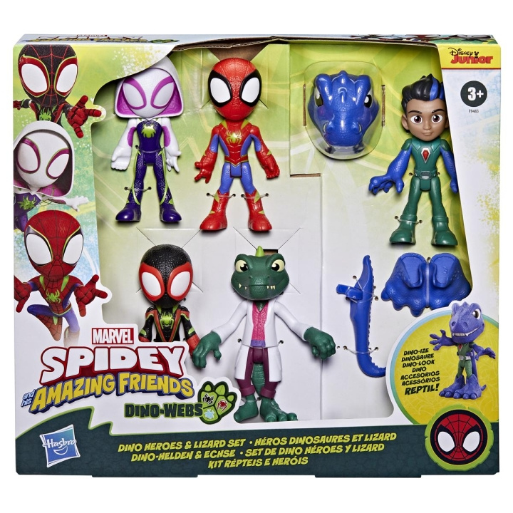 Spidey och hans fantastiska vänner Dino Webs Set med hjältar och ödlor i gruppen LEKSAKER, BARN- & BABYPRODUKTER / Leksaker / Figurer & Miniatyrer hos TP E-commerce Nordic AB (C83511)