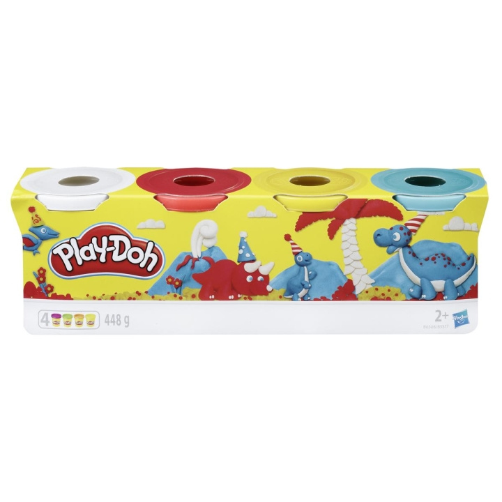 Play-Doh Compound 4-pack klassiska färger i gruppen LEKSAKER, BARN- & BABYPRODUKTER / Leksaker / Pyssel hos TP E-commerce Nordic AB (C83519)