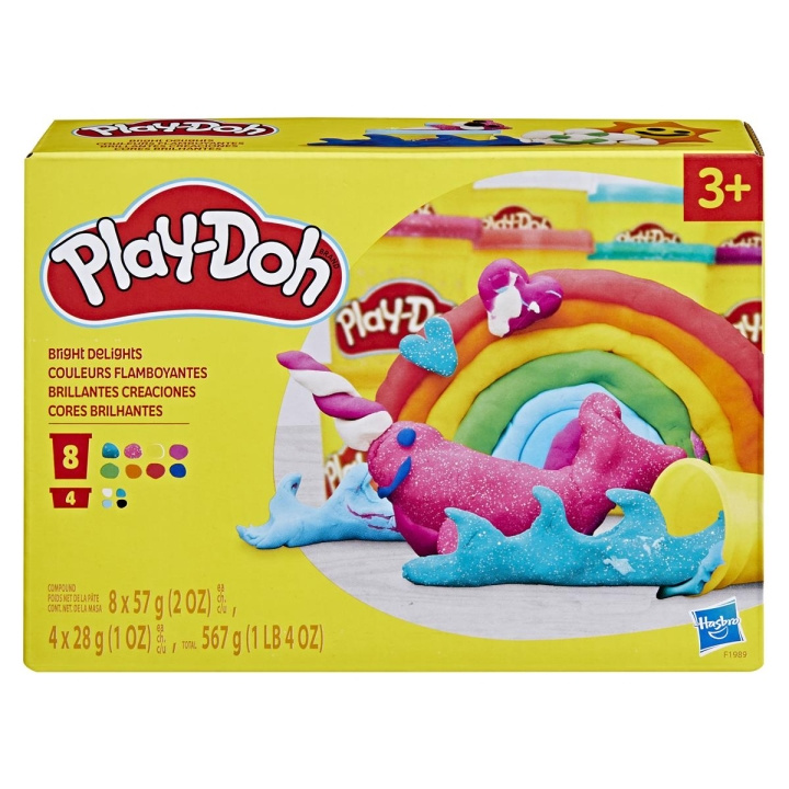 Play-Doh Compound Bright Delights Flerfärgad förpackning i gruppen LEKSAKER, BARN- & BABYPRODUKTER / Leksaker / Leklera, leksand och tillbehör hos TP E-commerce Nordic AB (C83529)