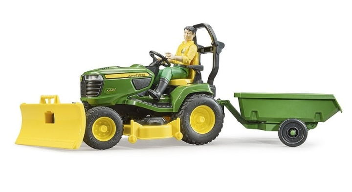 Bruder BWorld John Deere Gräsmattetraktor med släp och trädgårdsmästare (62104) i gruppen LEKSAKER, BARN- & BABYPRODUKTER / Leksaker / Övriga leksaker hos TP E-commerce Nordic AB (C83607)