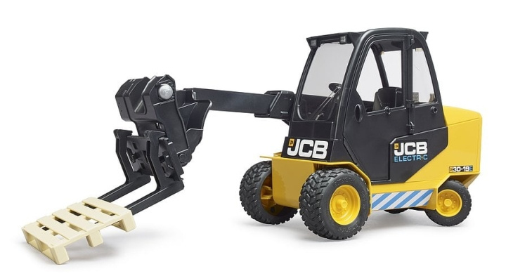 Bruder JCB teletruck med pall (02512) i gruppen LEKSAKER, BARN- & BABYPRODUKTER / Leksaker / Leksaksbilar & andra fordon hos TP E-commerce Nordic AB (C83608)