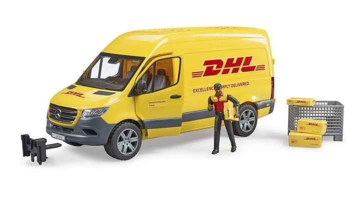 Bruder MB Sprinter DHL med förare (02671) i gruppen SPORT, FRITID & HOBBY / Hobby / Plastmodeller / Bilar hos TP E-commerce Nordic AB (C83609)