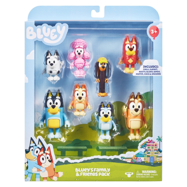 BLUEY multipack med 8 figurer - S3 (90128) i gruppen LEKSAKER, BARN- & BABYPRODUKTER / Leksaker / Figurer, Miniatyrer & tillbehör hos TP E-commerce Nordic AB (C83632)