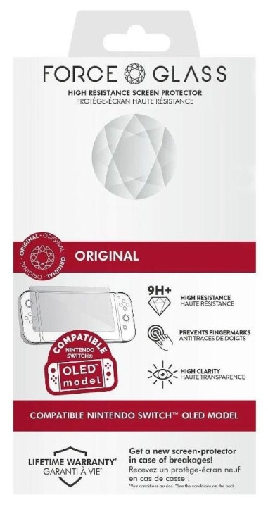 Bigben Force Oled-skärmskyddssats med glas (strömbrytare) i gruppen HEMELEKTRONIK / Spelkonsoler & Tillbehör / Nintendo Switch / Tillbehör hos TP E-commerce Nordic AB (C83714)