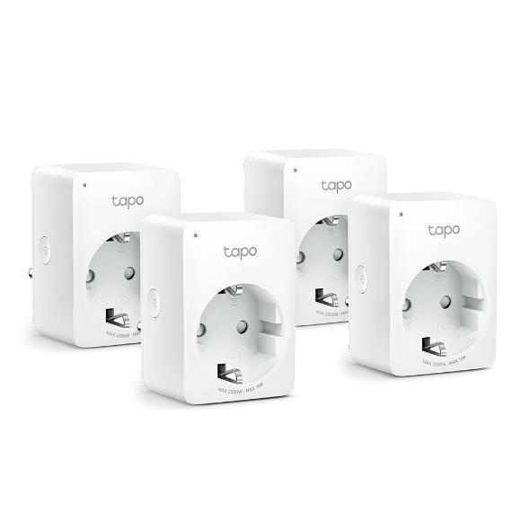 TP-Link Tapo Mini Smart Wi-Fi-uttag (4-pack) /Tapo P100 i gruppen HEM, HUSHÅLL & TRÄDGÅRD / Smarta hem / Smarta hem-system hos TP E-commerce Nordic AB (C83804)