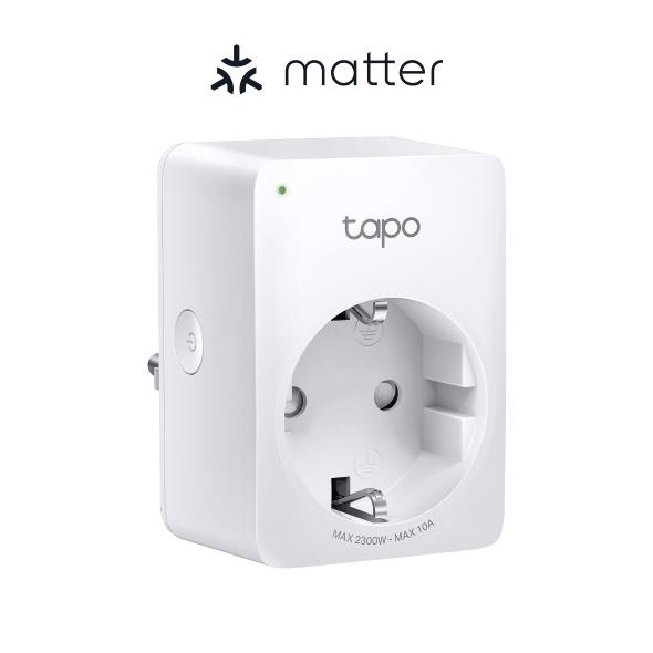 TP-Link Tapo Mini Smart Wi-Fi-uttag, Matter /Tapo P100M i gruppen HEM, HUSHÅLL & TRÄDGÅRD / Smarta hem / Smarta hem-system hos TP E-commerce Nordic AB (C83810)