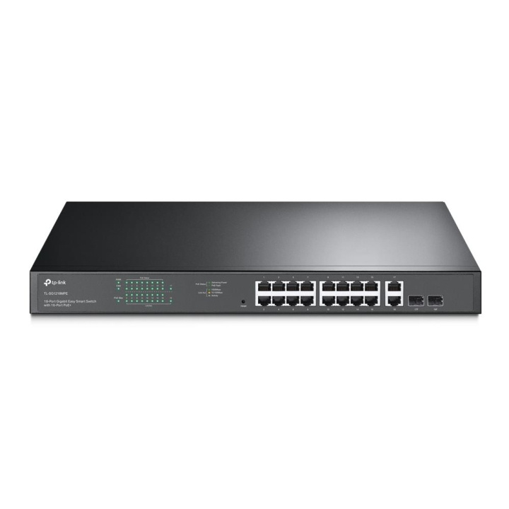 TP-Link 18-portars Gigabit Easy Smart Switch med 16-portars PoE+ i gruppen DATORER & KRINGUTRUSTNING / Nätverk / Switchar hos TP E-commerce Nordic AB (C83824)