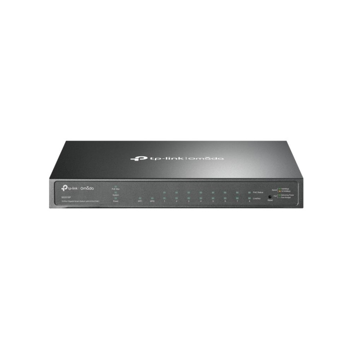 TP-Link 8-portars Gigabit Smart PoE-switch med 2 SFP-platser i gruppen DATORER & KRINGUTRUSTNING / Nätverk / Switchar hos TP E-commerce Nordic AB (C83829)