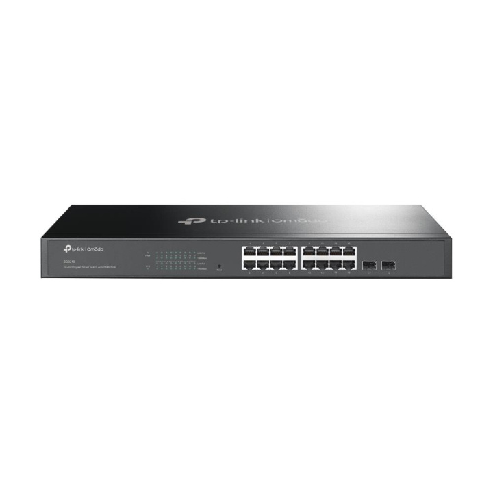 TP-Link JetStream 16-portars Gigabit Smart Switch med 2 SFP-platser i gruppen DATORER & KRINGUTRUSTNING / Nätverk / WiFi Extenders hos TP E-commerce Nordic AB (C83841)