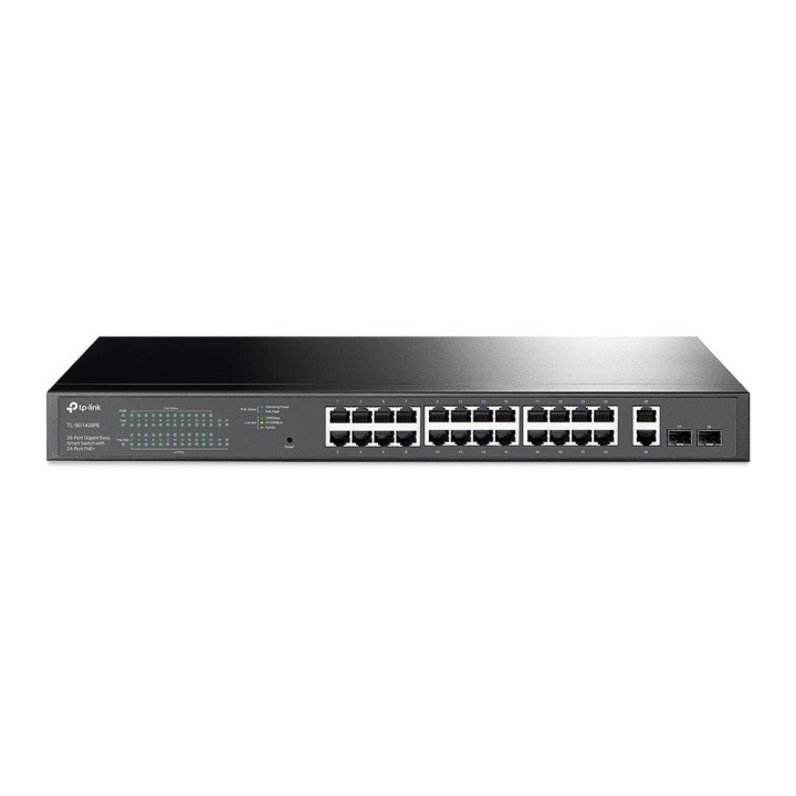 TP-Link 28-portars Gigabit Easy Smart Switch med 24 portar PoE+ i gruppen DATORER & KRINGUTRUSTNING / Nätverk / Switchar hos TP E-commerce Nordic AB (C83857)