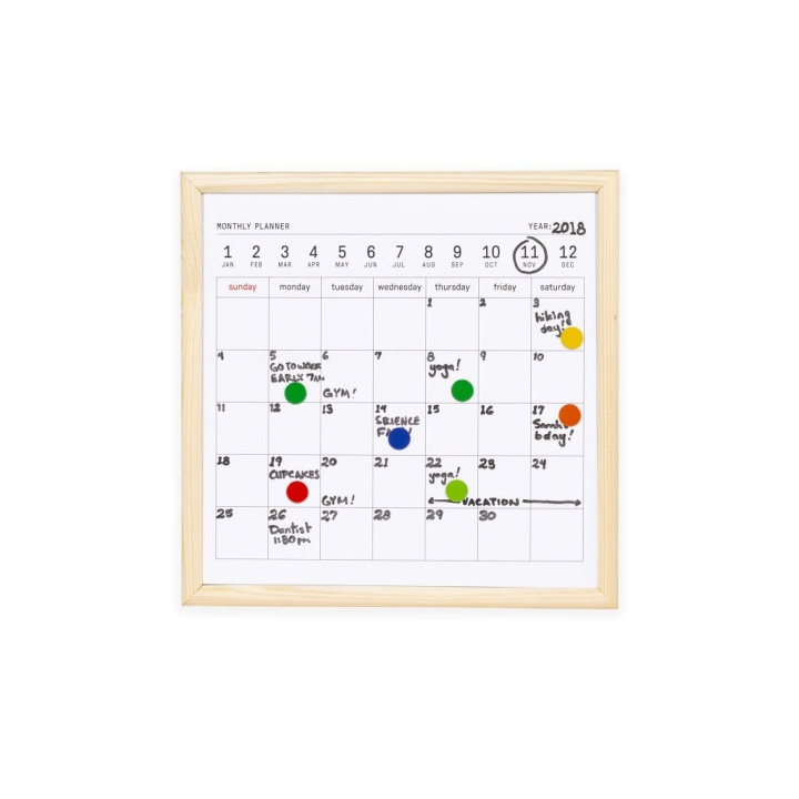 Kikkerland Kalender för mini whiteboard (MH76-S) i gruppen HEM, HUSHÅLL & TRÄDGÅRD / Kontorsmaterial / Övriga kontorsmaterial hos TP E-commerce Nordic AB (C84070)