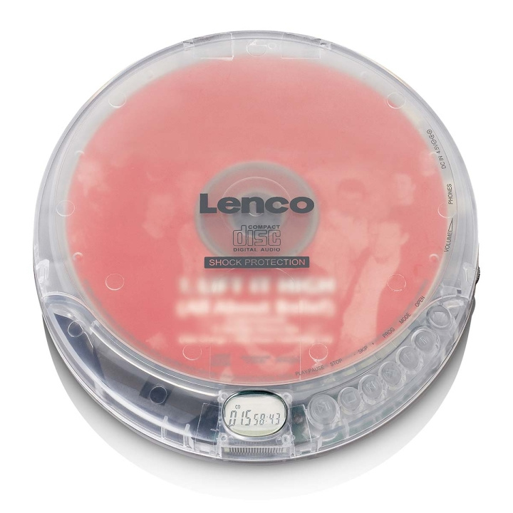 Lenco Bärbar CD-spelare med antishock Transparent i gruppen HEMELEKTRONIK / Ljud & Bild / Hemmabio, HiFi & Bärbart / Bärbar musikspelare / CD-spelare hos TP E-commerce Nordic AB (C84266)