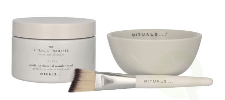 Rituals Namaste Purify Charcoal Wonder Mask 70 g Ghassoul Powder & Black Mud i gruppen SKÖNHET & HÄLSA / Hudvård / Ansiktsvård / Masker hos TP E-commerce Nordic AB (C84417)