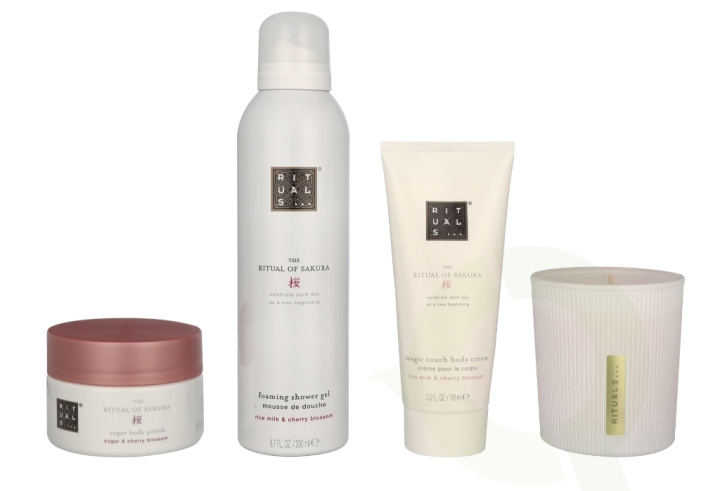 Rituals Sakura Medium Set 565 ml Body Cream 100ml/Scented Candle 140g/Body Scrub 125g/Foaming Shower Gel 200ml i gruppen SKÖNHET & HÄLSA / Presentkit / Presentkit För Henne hos TP E-commerce Nordic AB (C84523)