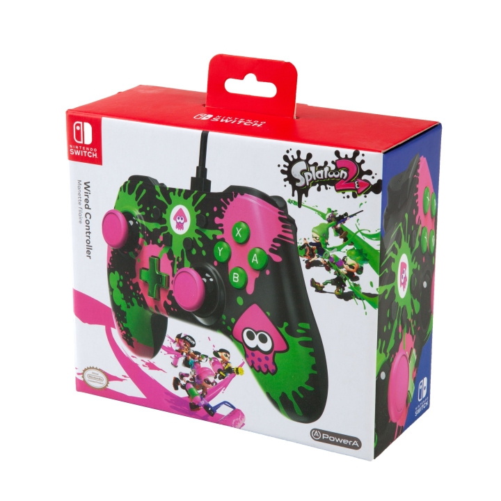 PowerA Wirec Controller - Splatoon i gruppen HEMELEKTRONIK / Spelkonsoler & Tillbehör / Nintendo Switch / Tillbehör hos TP E-commerce Nordic AB (C85192)