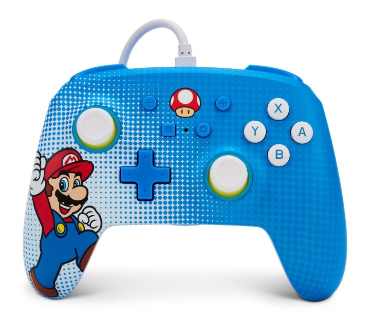 PowerA ENWIRED CONTROLLER - MARIO POP ART - Switch i gruppen HEMELEKTRONIK / Spelkonsoler & Tillbehör / Nintendo Switch hos TP E-commerce Nordic AB (C85413)