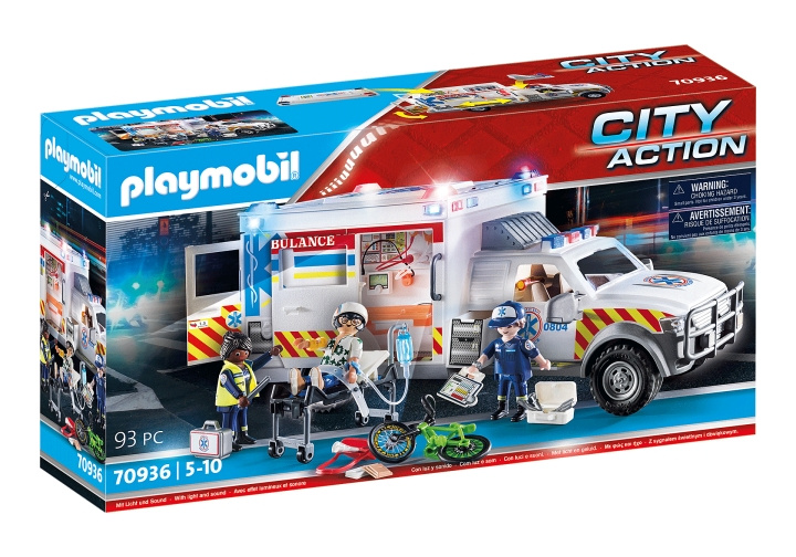 Playmobil US Ambulance with Lights and Sound (70936) i gruppen LEKSAKER, BARN- & BABYPRODUKTER / Leksaker / Lekset hos TP E-commerce Nordic AB (C85444)