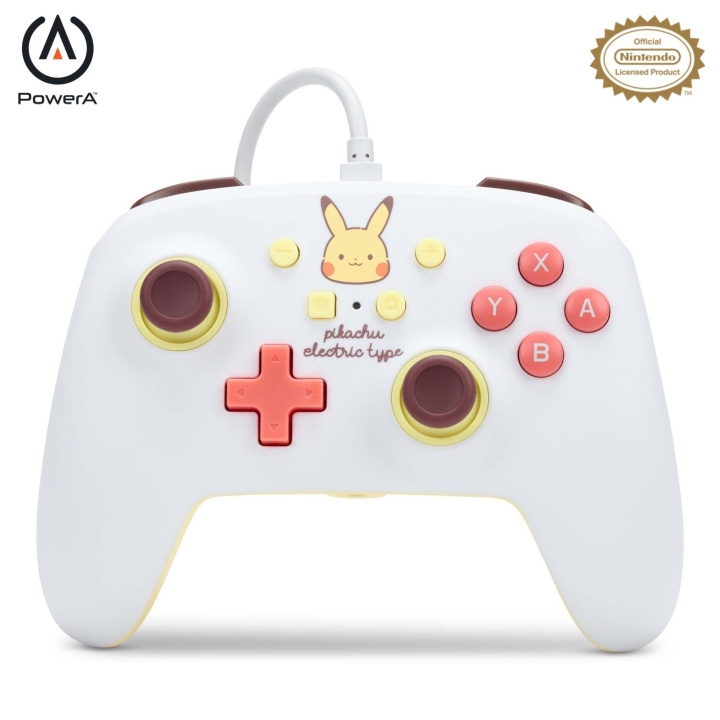 PowerA Enhanced Wired Controller för Nintendo Switch - Pikachu Elektrisk typ i gruppen HEMELEKTRONIK / Spelkonsoler & Tillbehör / Nintendo Switch hos TP E-commerce Nordic AB (C85486)